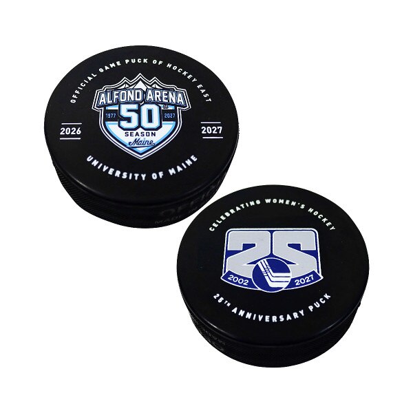 25th Anniversary of Women's Hockey & 50th Anniversary of Alfond Arena Hockey Puck
